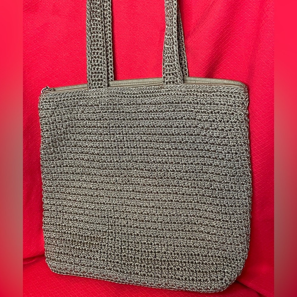 👜 The Sak Crochet Shoulder Bag in a Tan/Beige Color. 👜